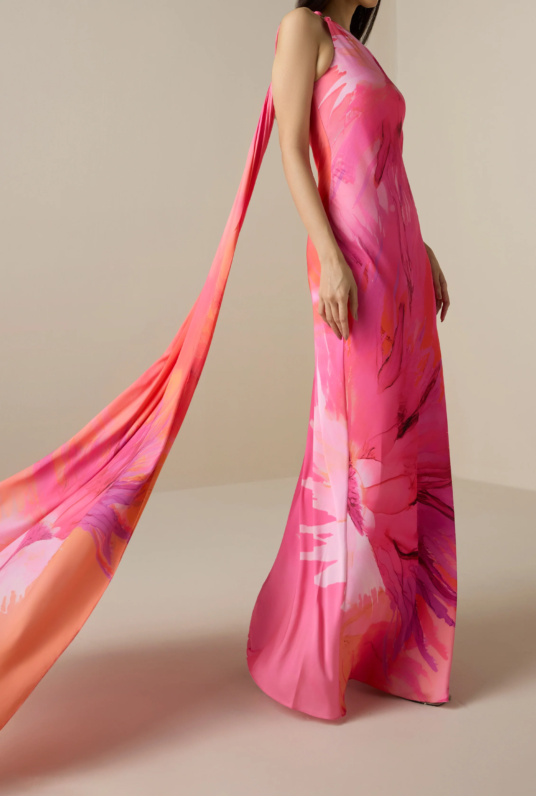 Abira One Shoulder Dress - Image 4