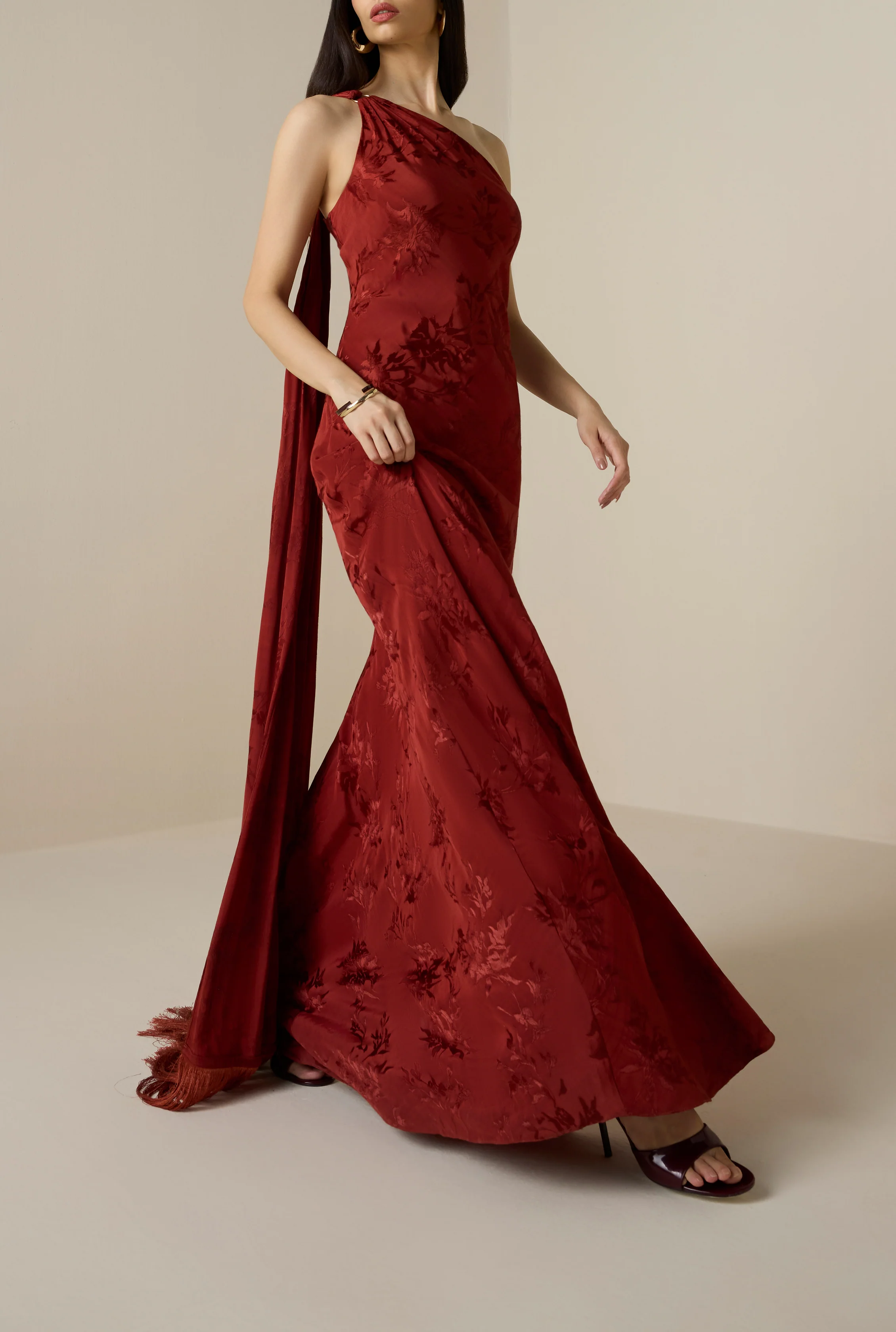 Aura One Shoulder Maxi Dress - Image 4
