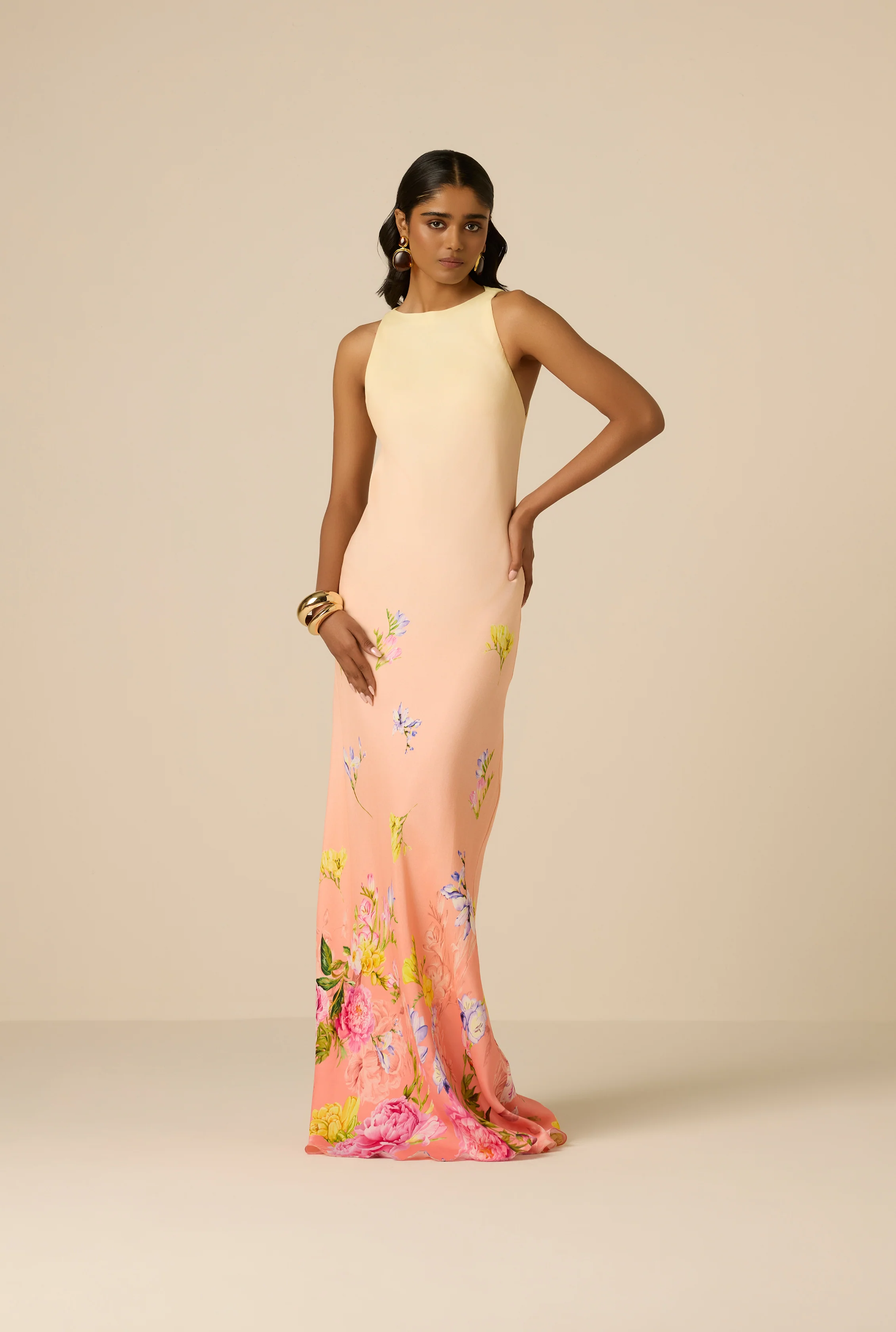 Avya Bias Maxi Dress