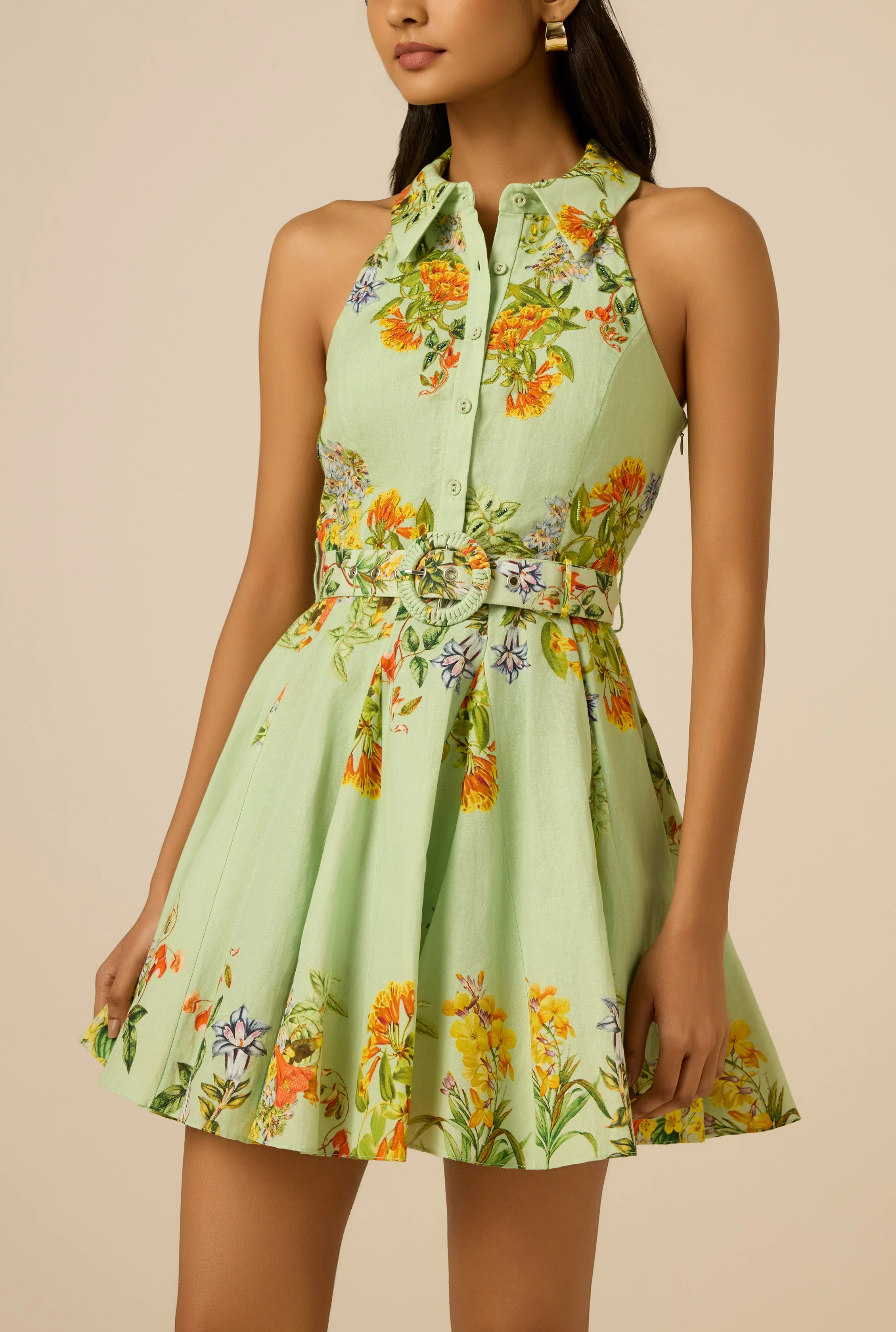 Baku Buckle Short Dress - Image 2