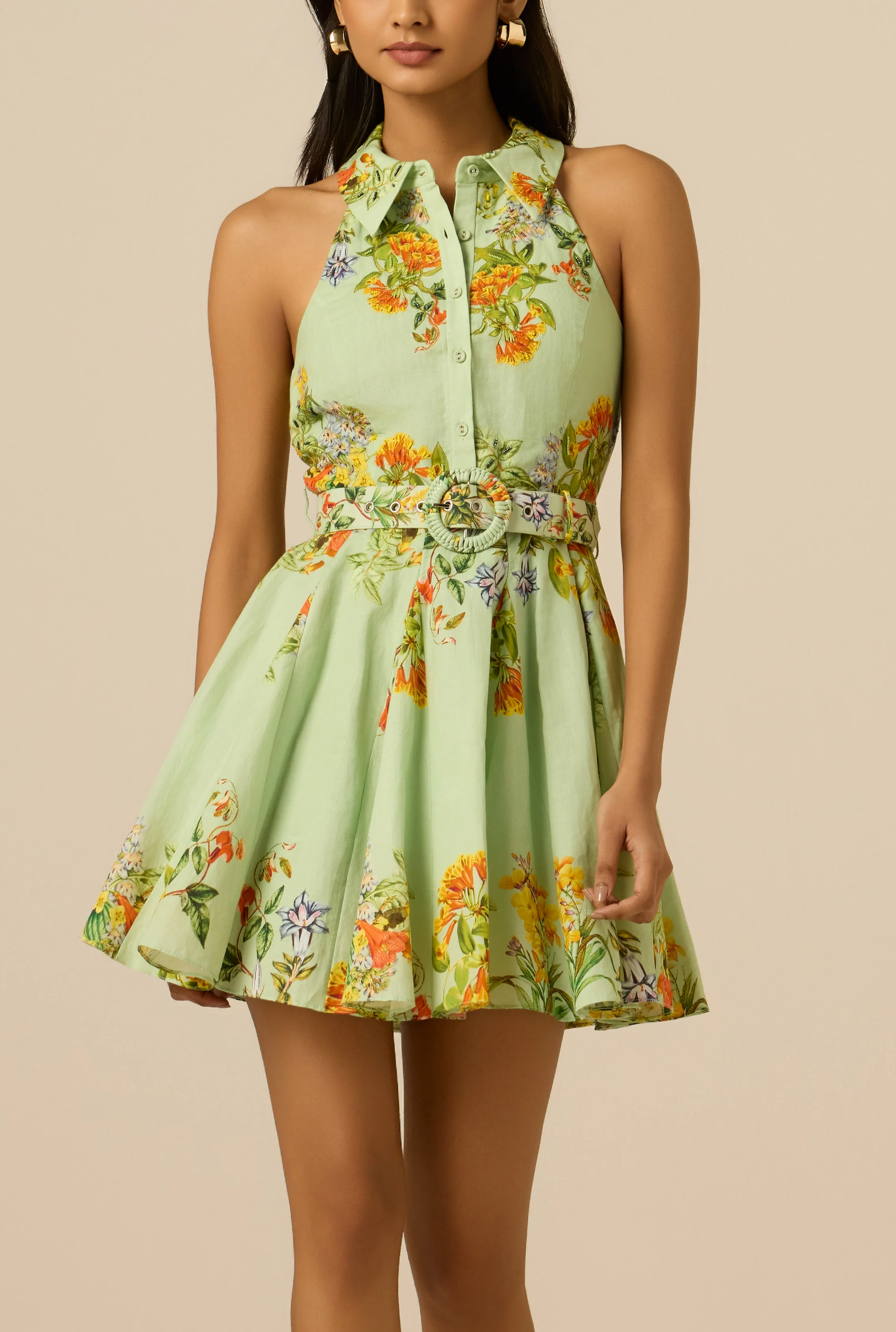 Baku Buckle Short Dress - Image 4