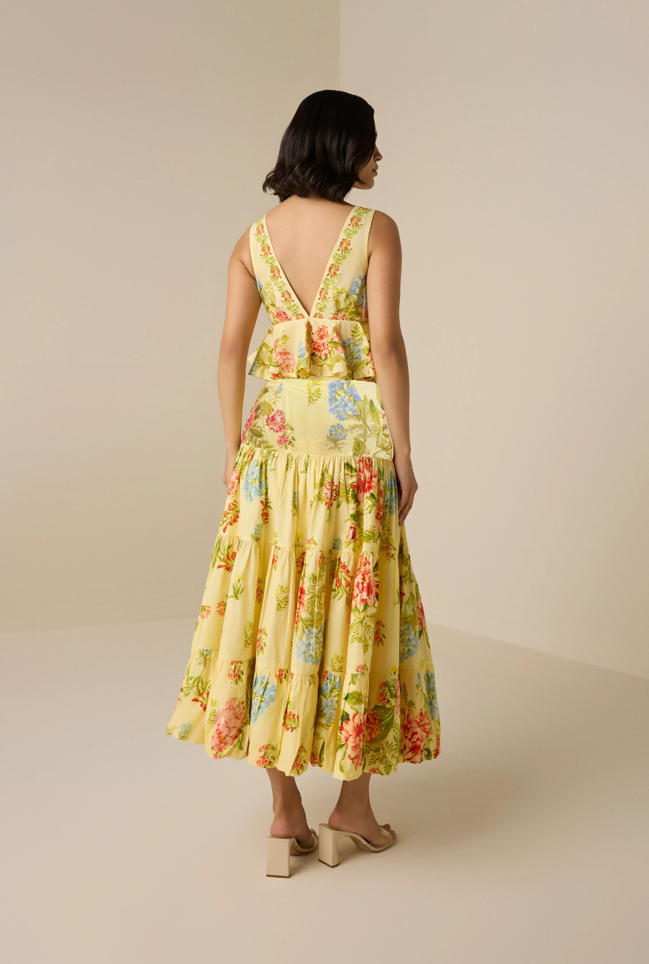 Dhun Horizontal Pleated Skirt - Image 3