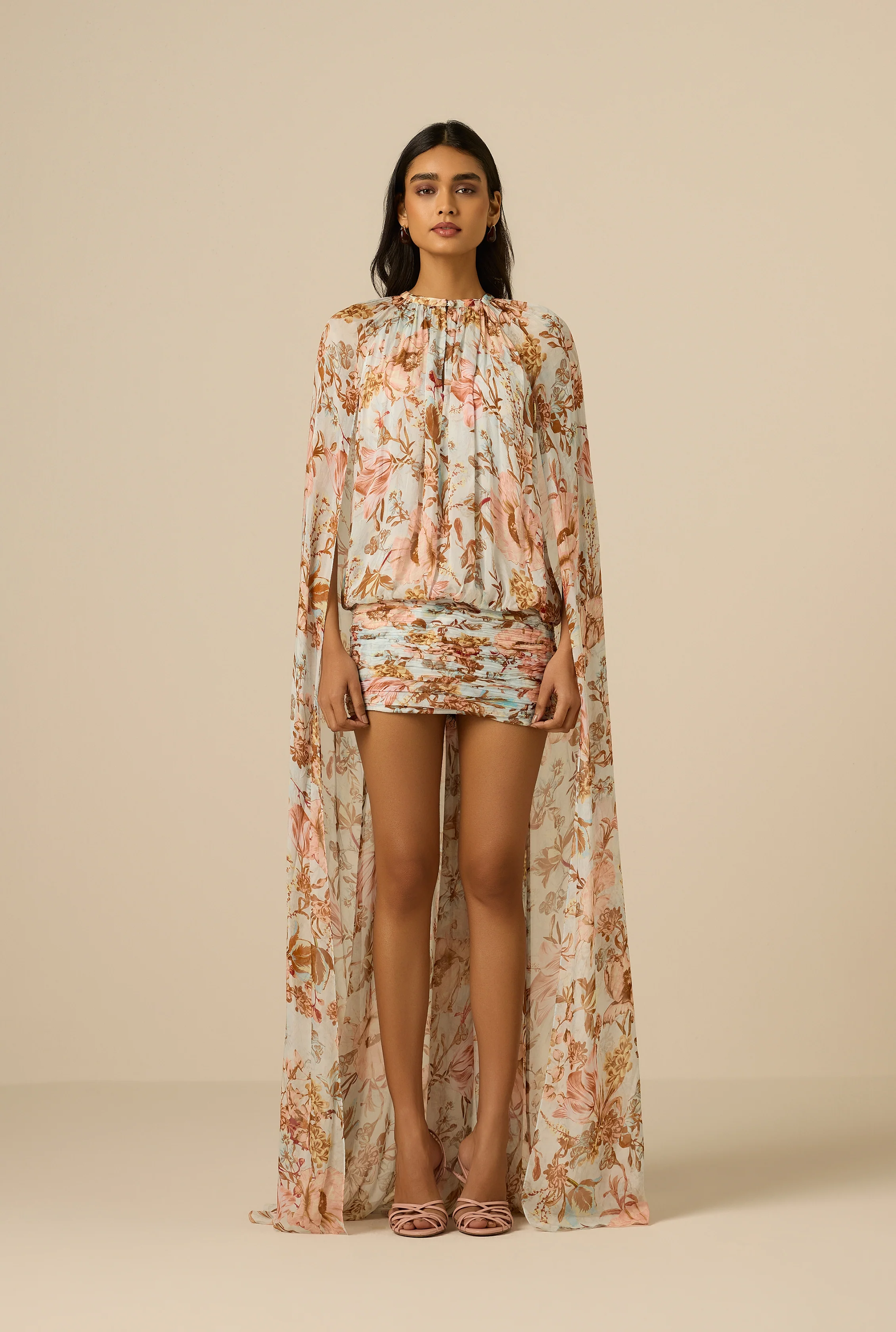 Ezra Cape Mini Dress