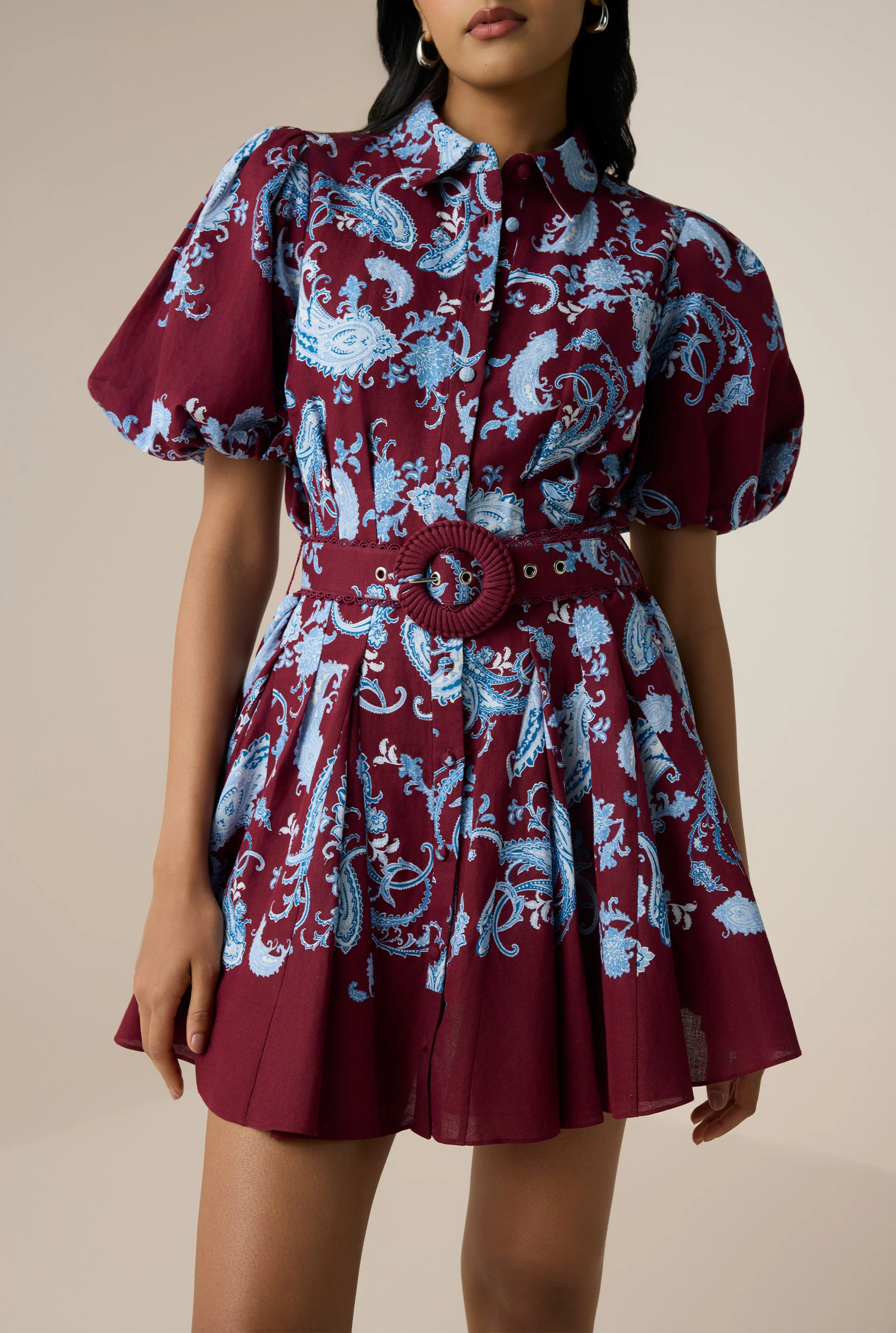 Hiba Collared Mini Dress - Image 3