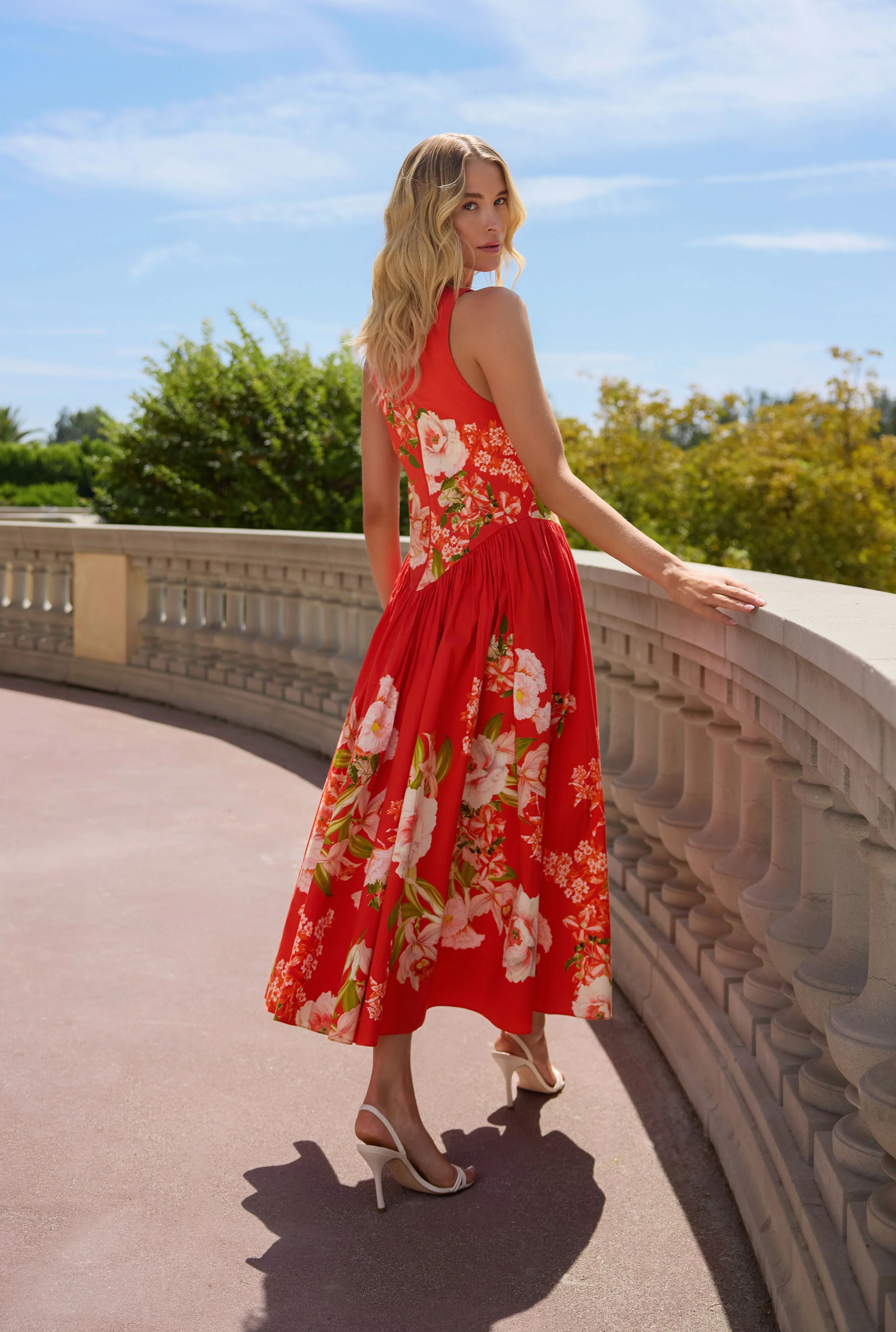 Hibi Boat Neck Midi Dress - Image 3