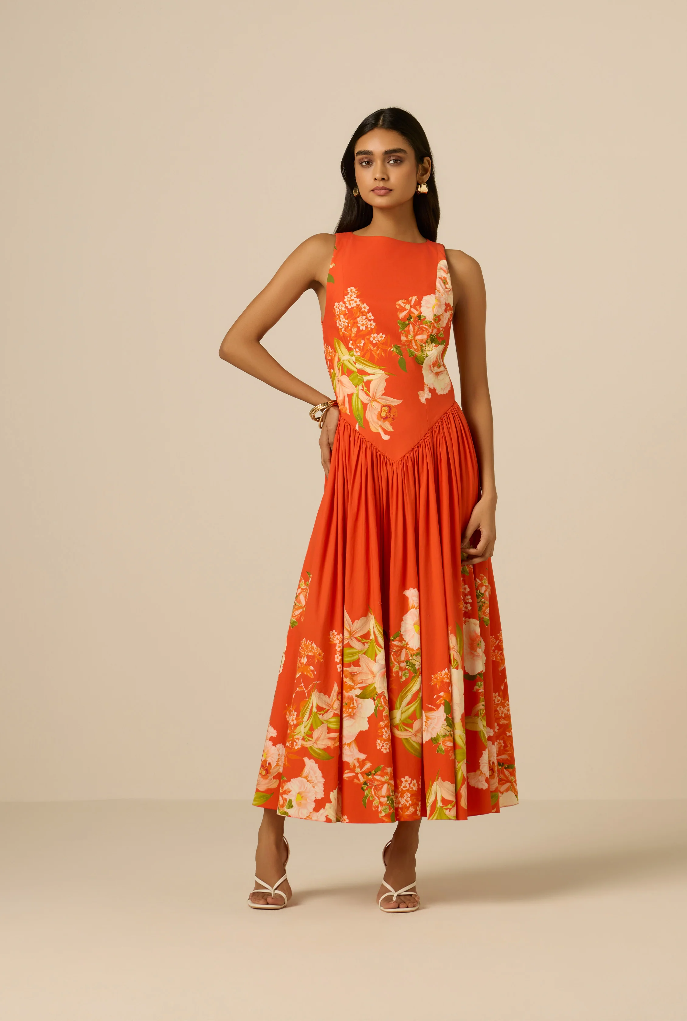Hibi Boat Neck Midi Dress - Image 4