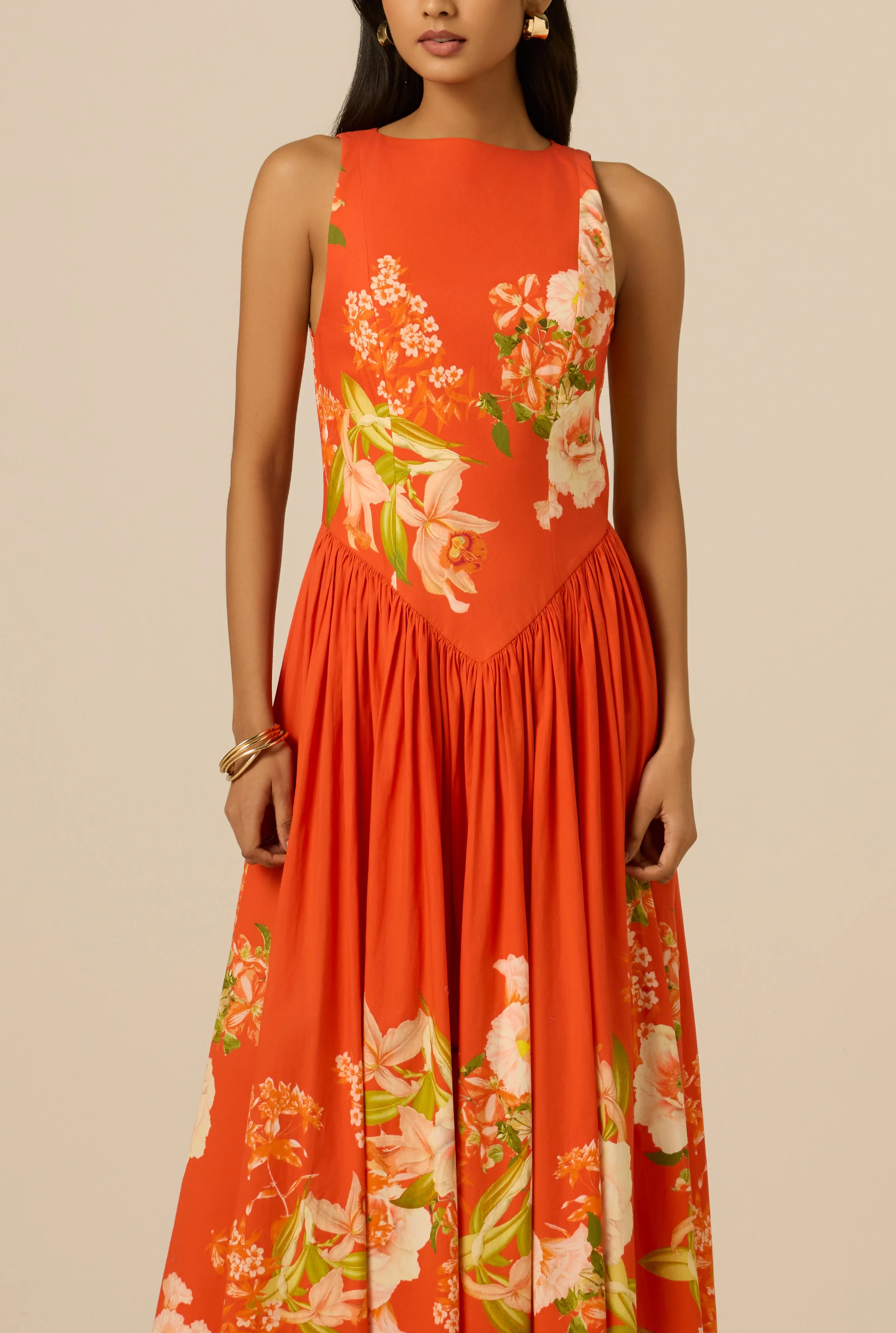 Hibi Boat Neck Midi Dress - Image 7