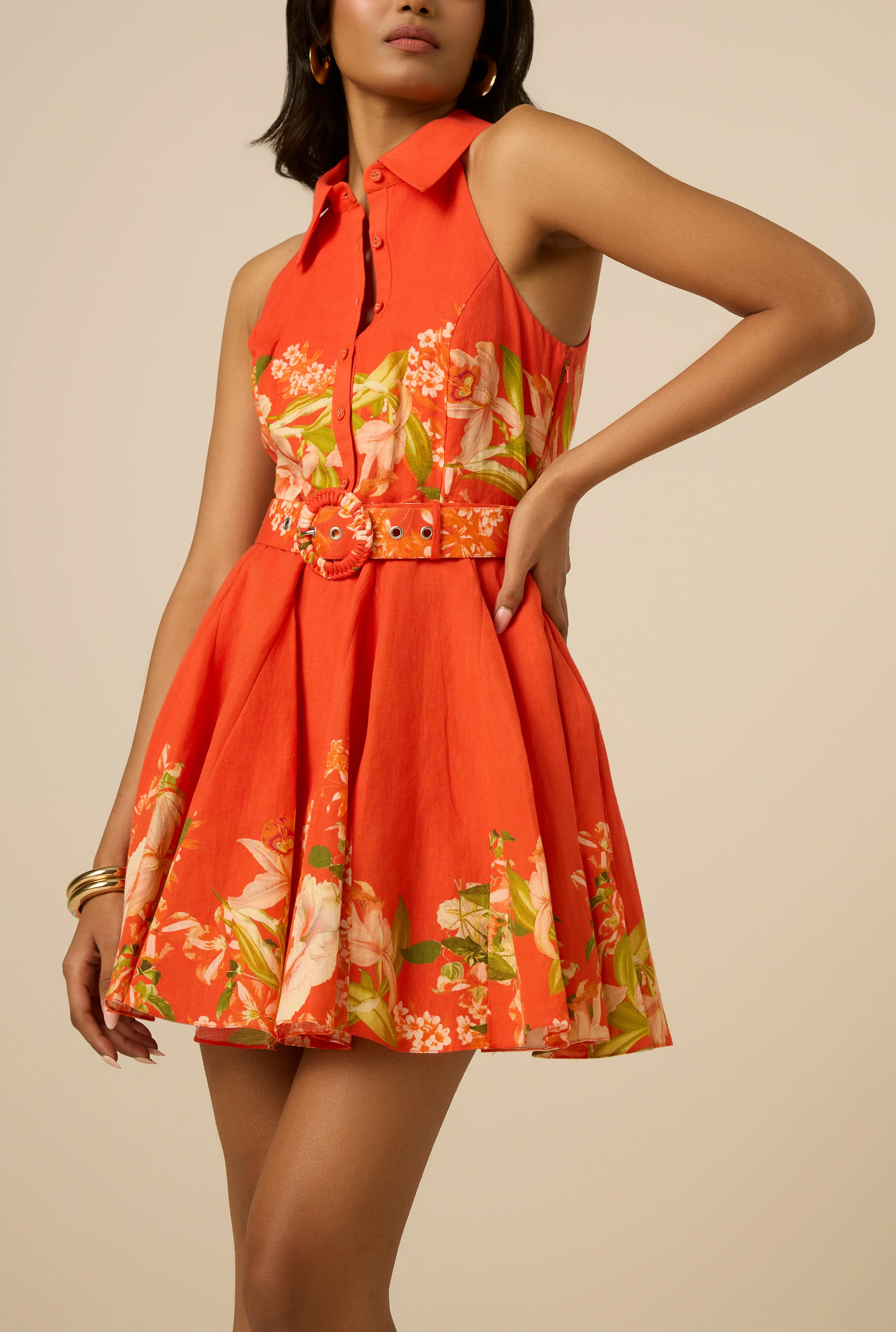 Hibi Buckle Short Dress - Image 3