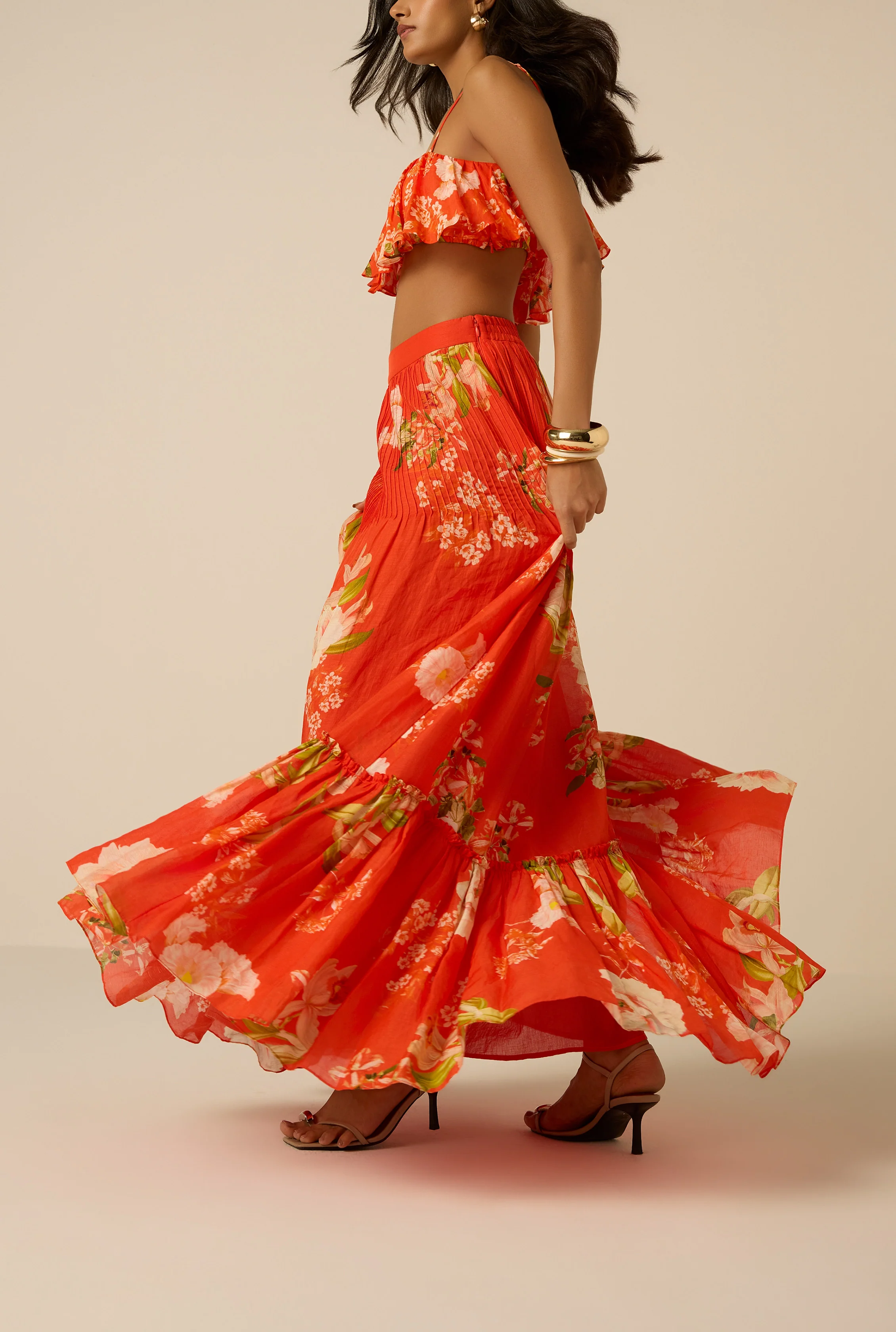Hibi Pintuck Maxi Skirt - Image 10