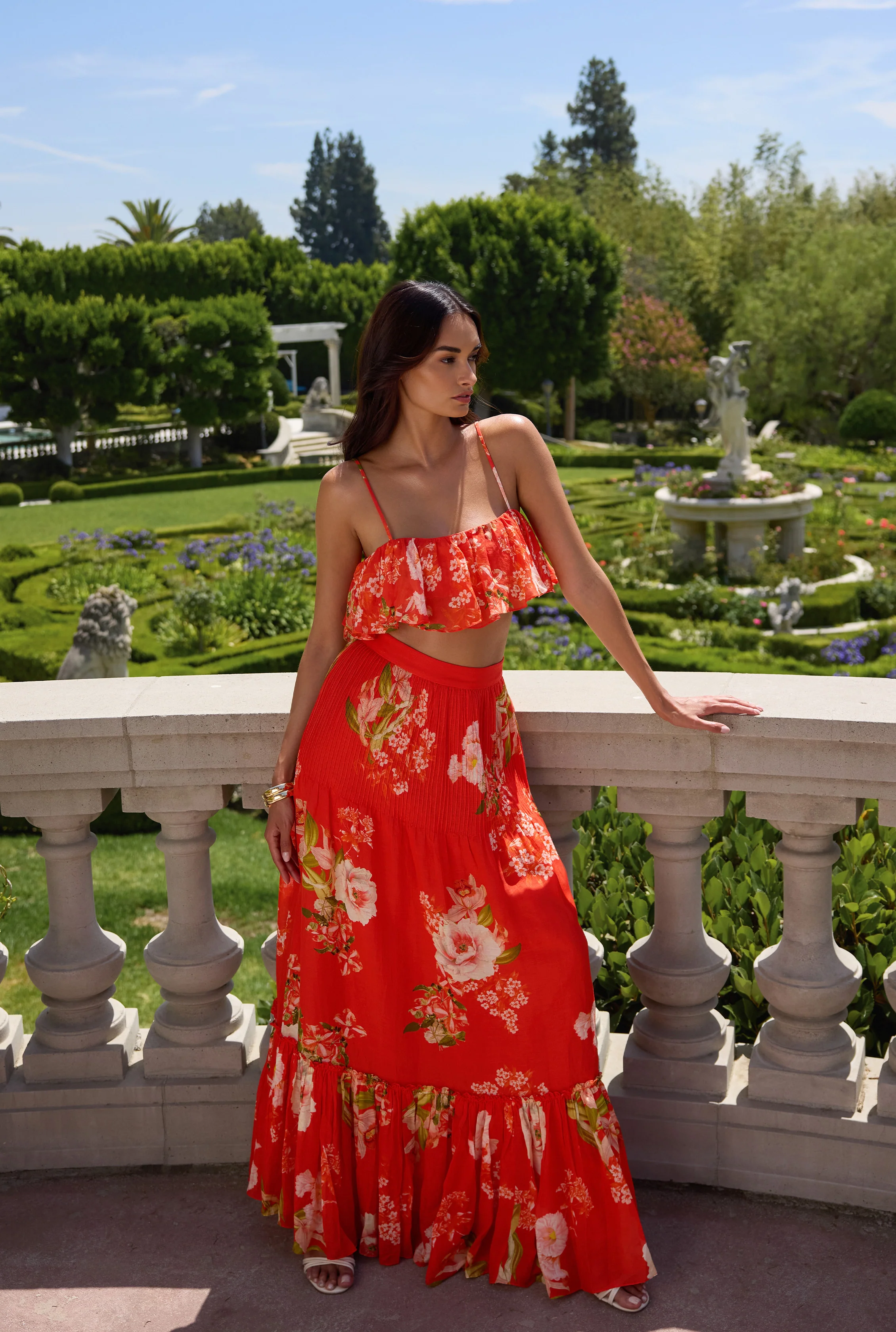 Hibi Pintuck Maxi Skirt - Image 2