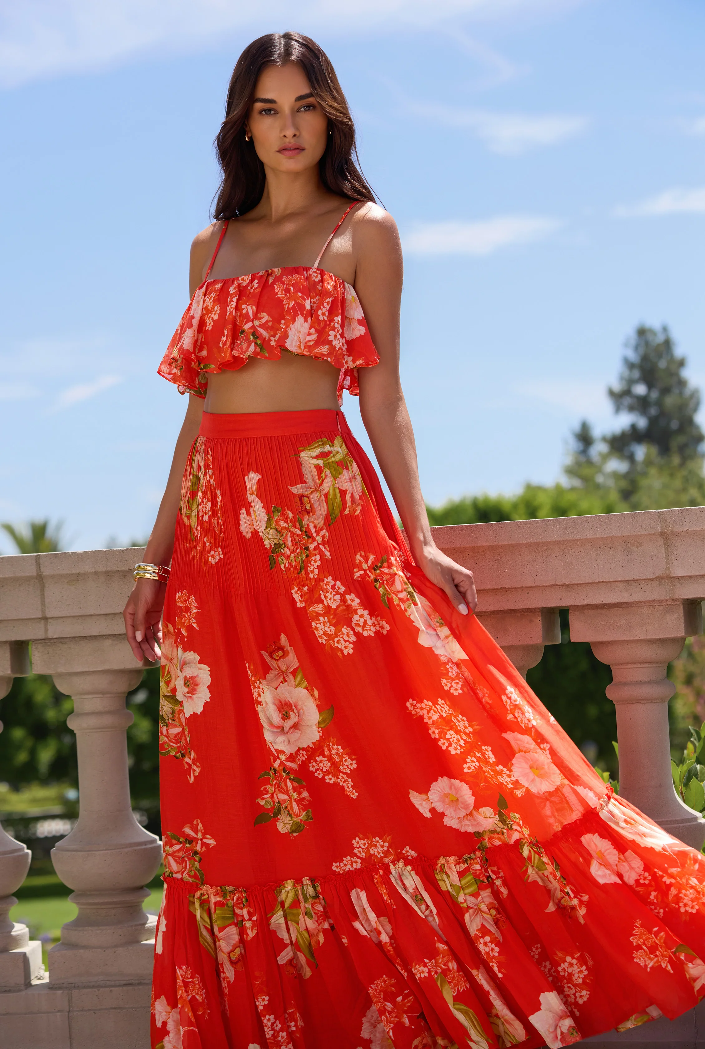 Hibi Pintuck Maxi Skirt - Image 3