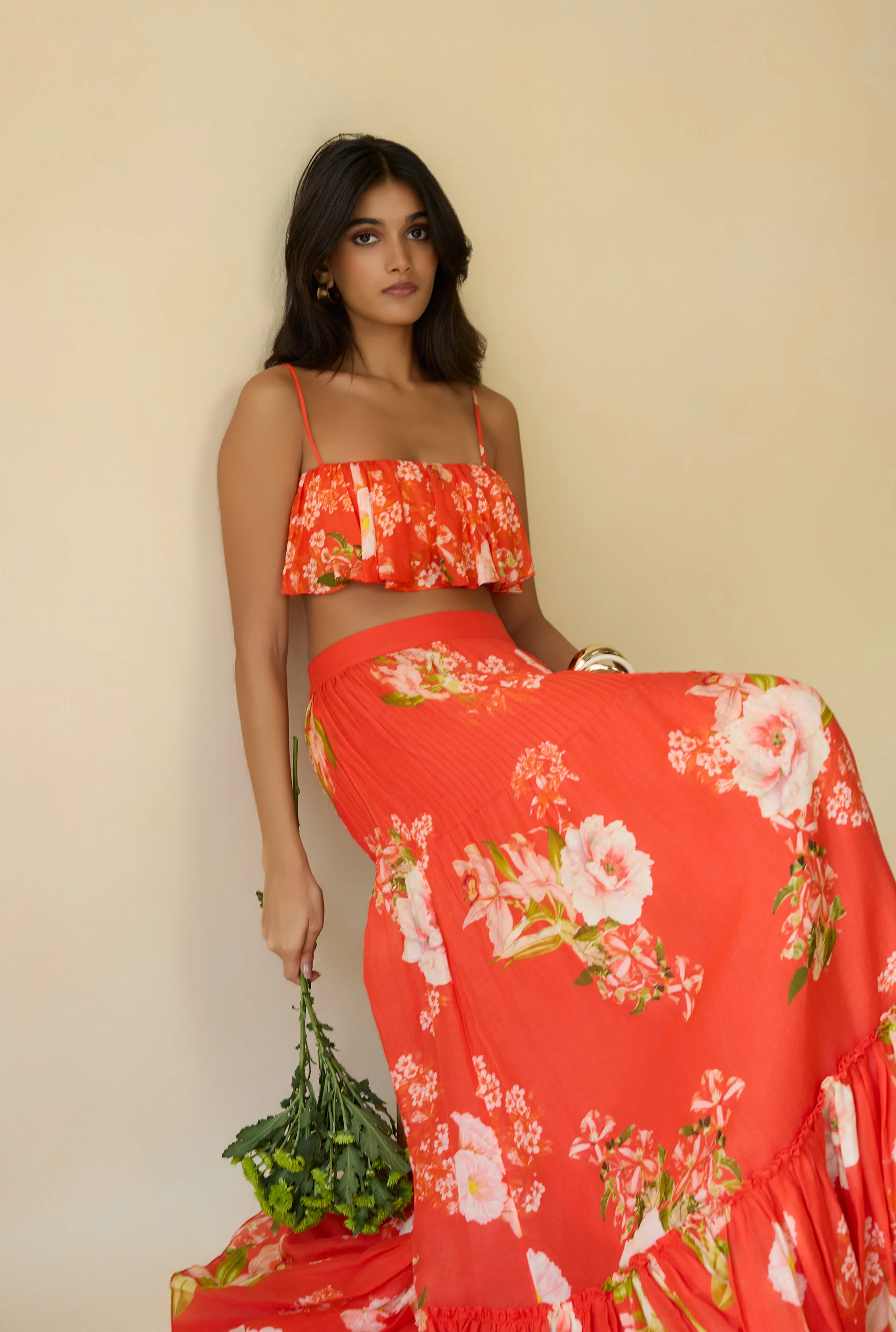 Hibi Pintuck Maxi Skirt - Image 5