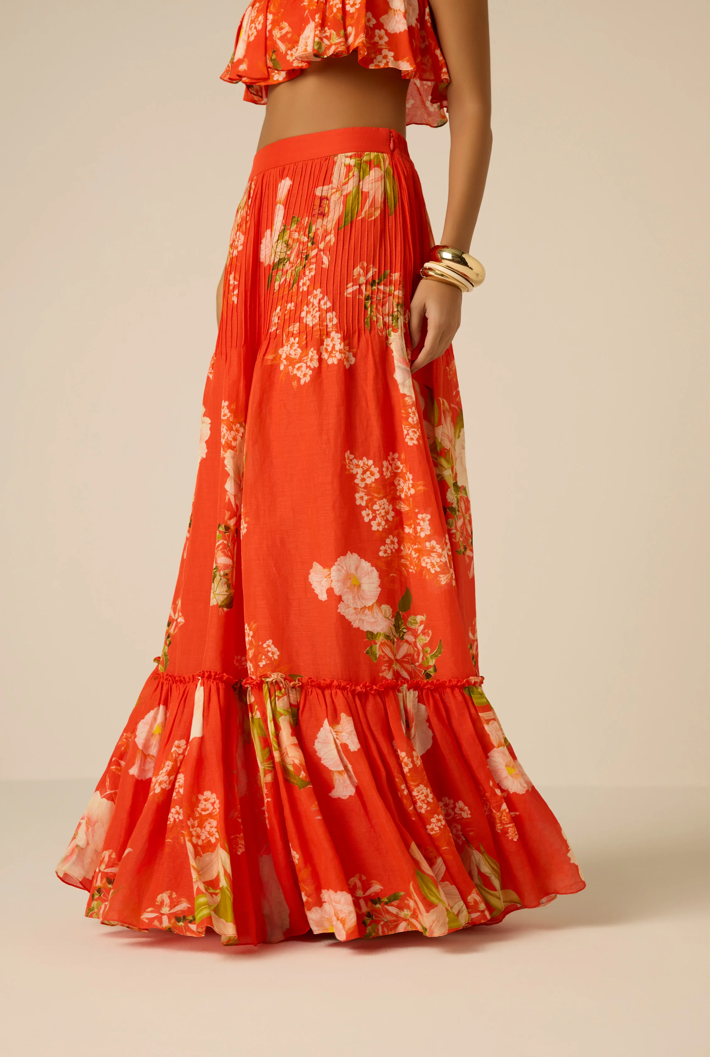 Hibi Pintuck Maxi Skirt - Image 9