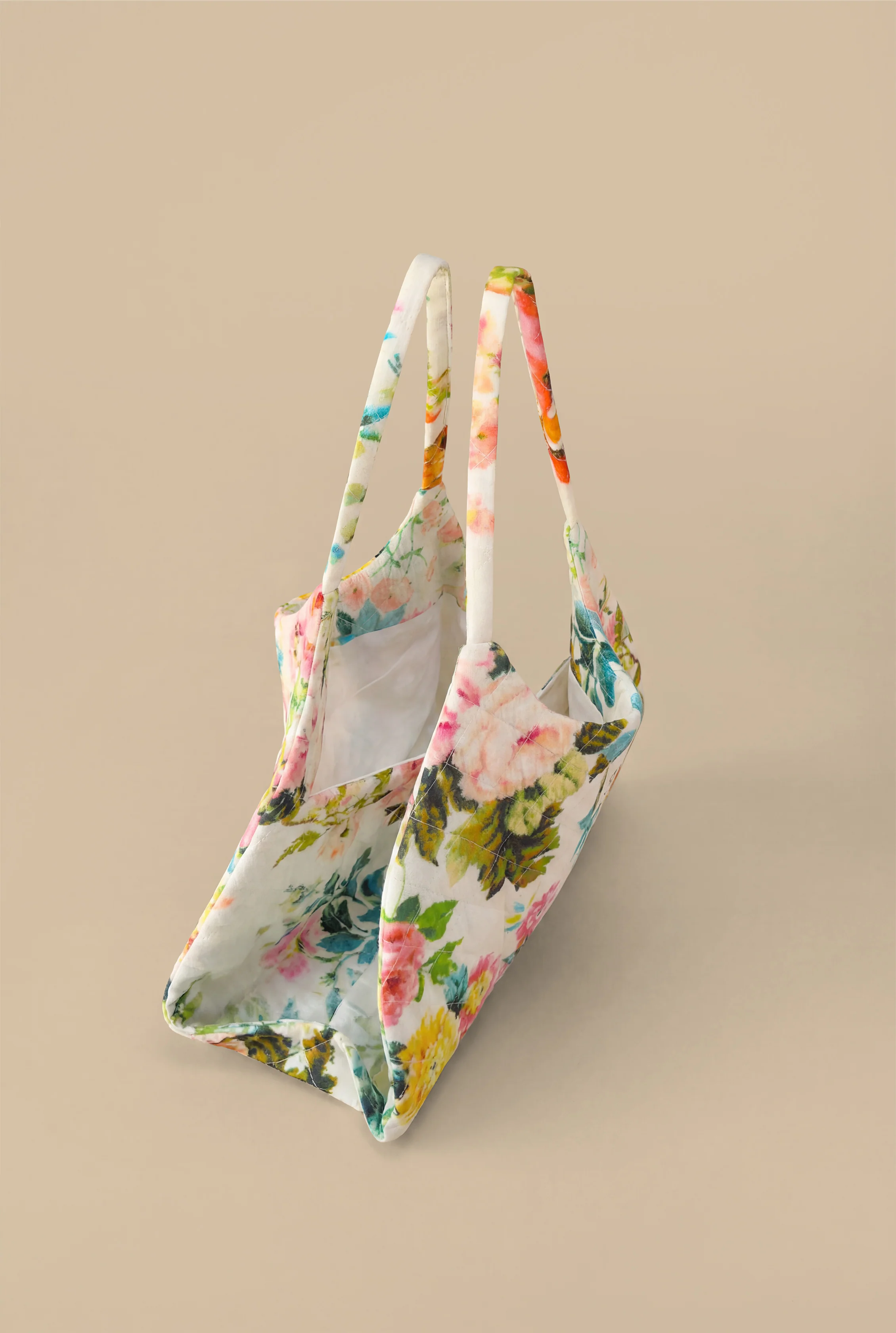 JOLIE BLUE COTTON QUILTED BAG - Image 3