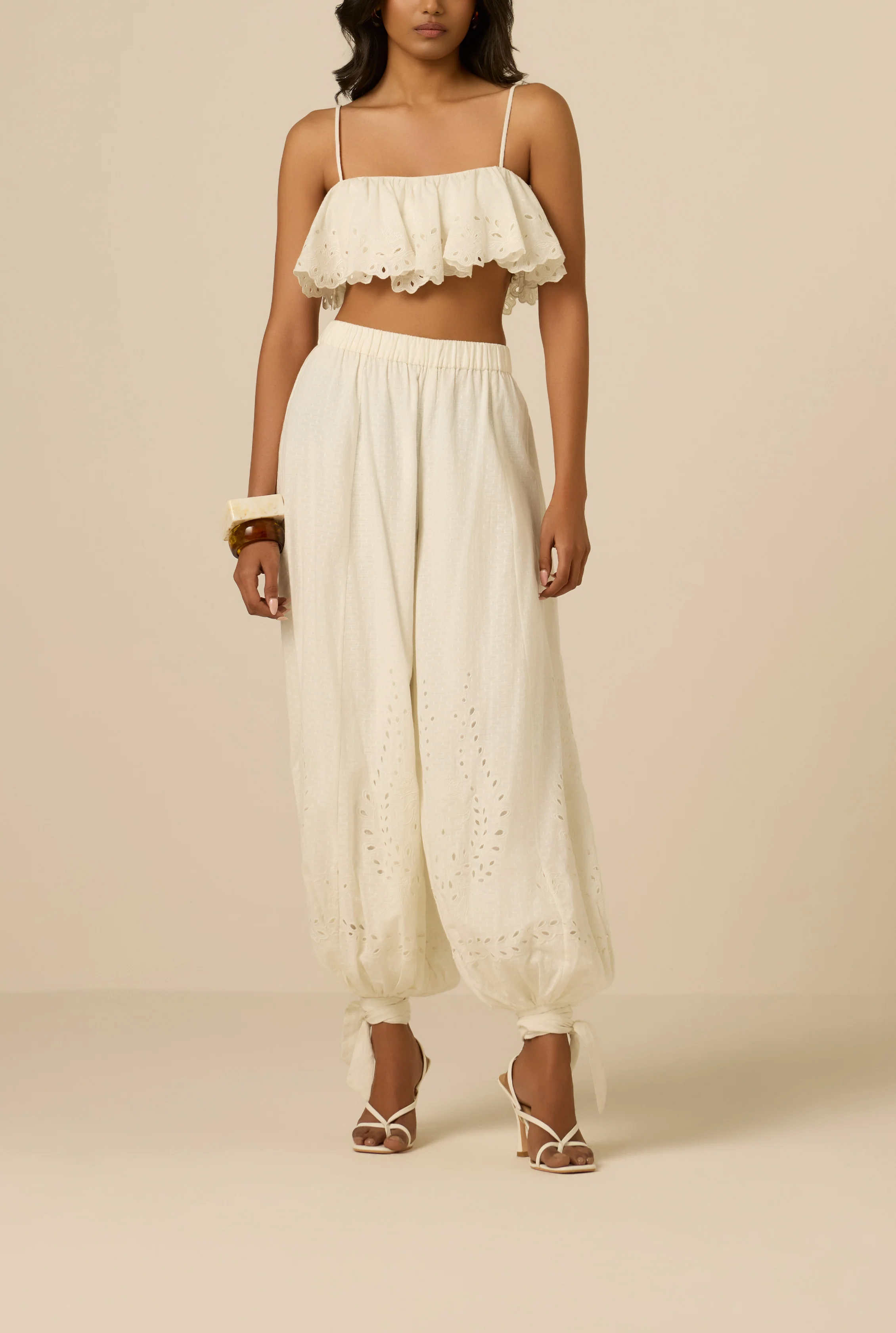 Kori White Ruffle Bustier - Image 2