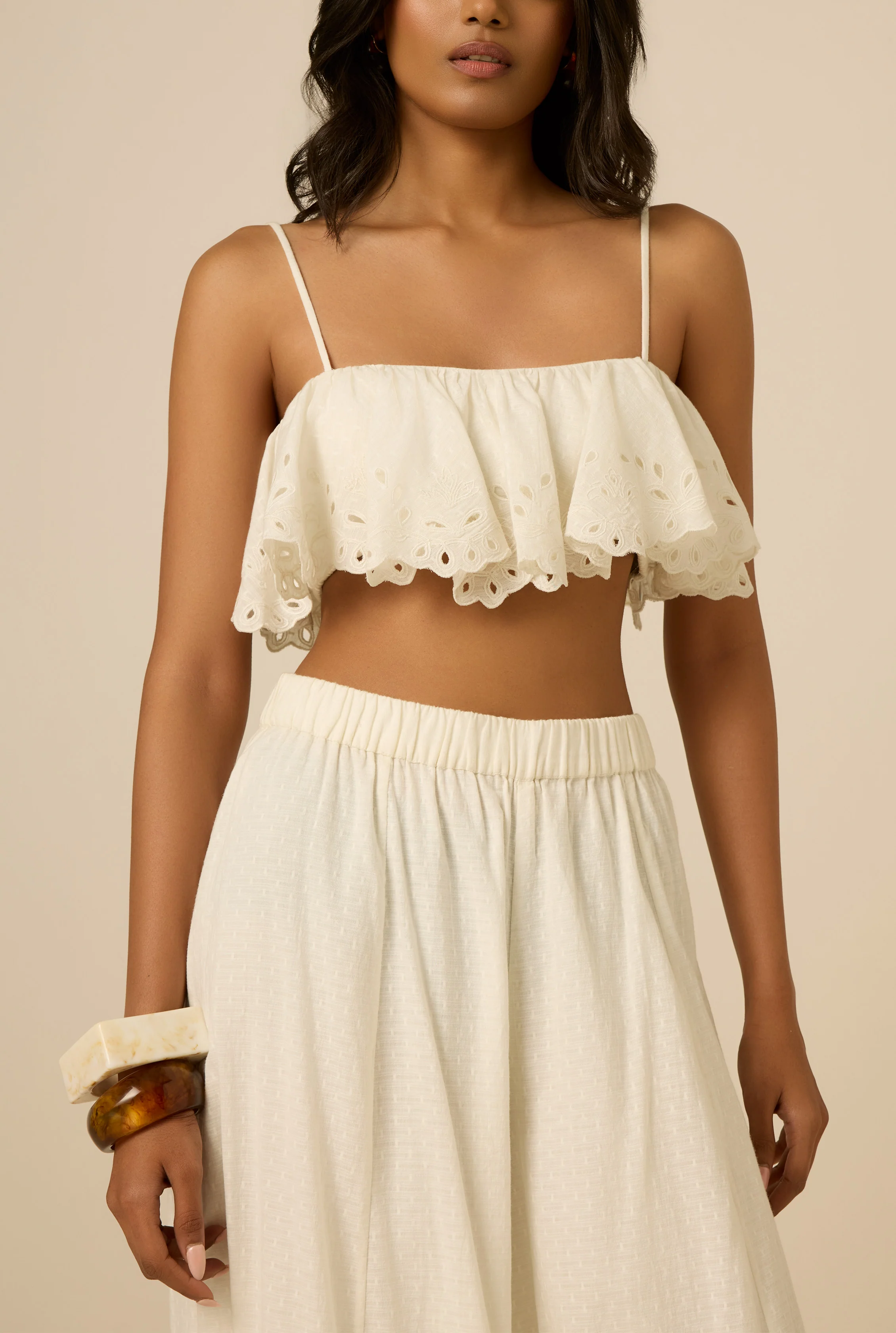 Kori White Ruffle Bustier - Image 3