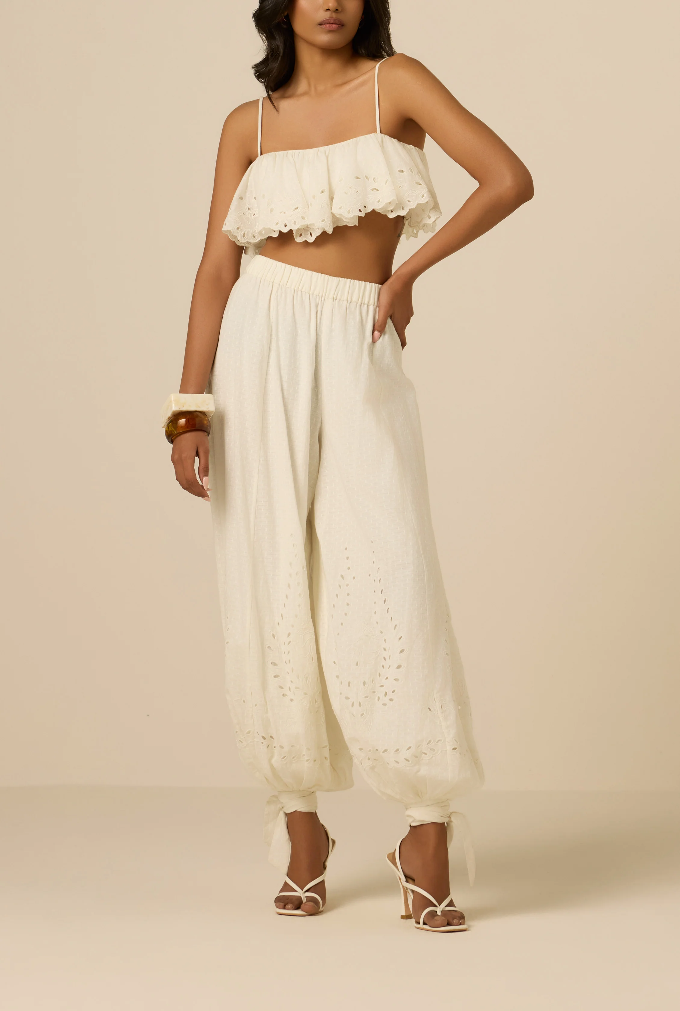 Kori White Ruffle Bustier - Image 5