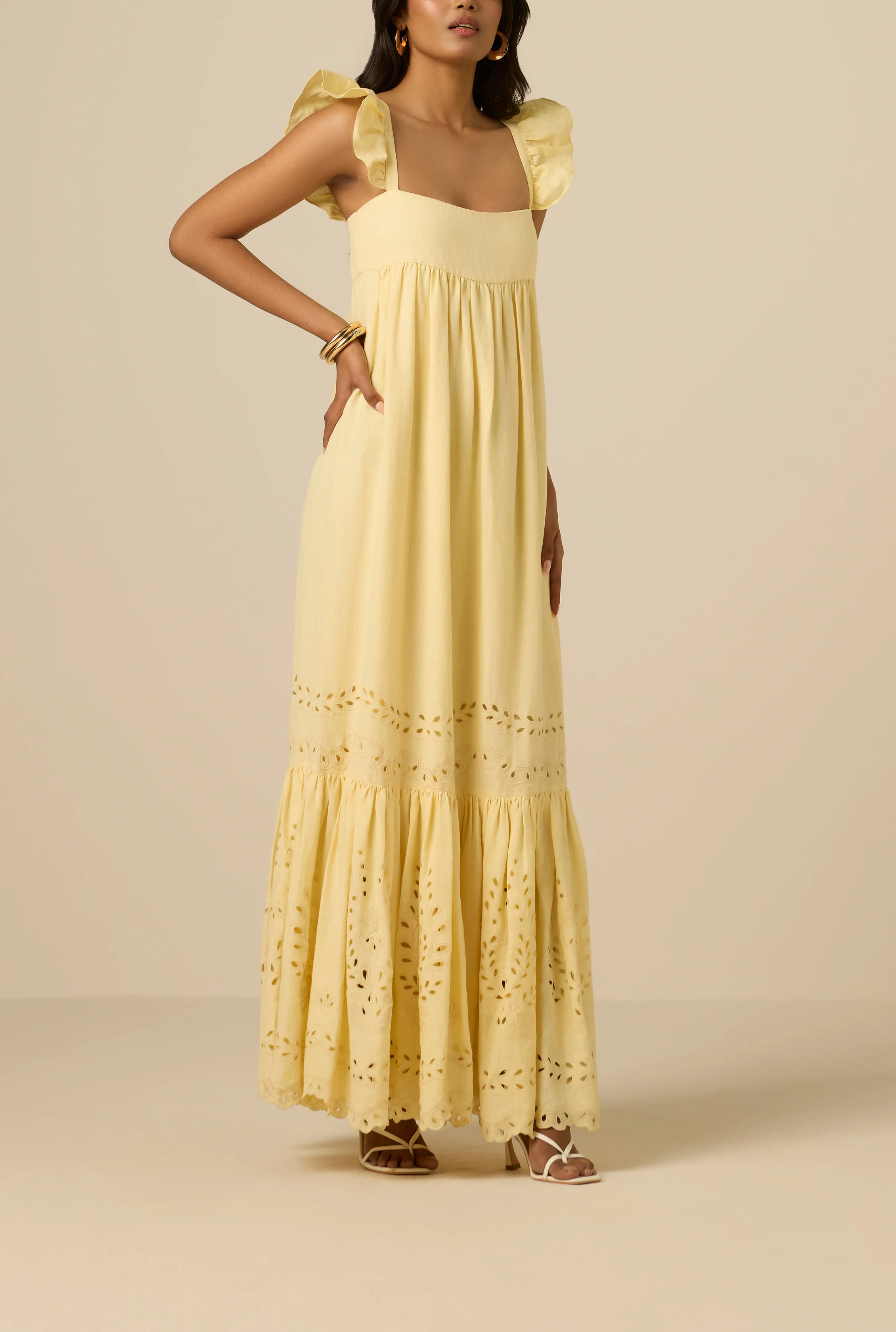 Kori Yellow Long Dress - Image 2