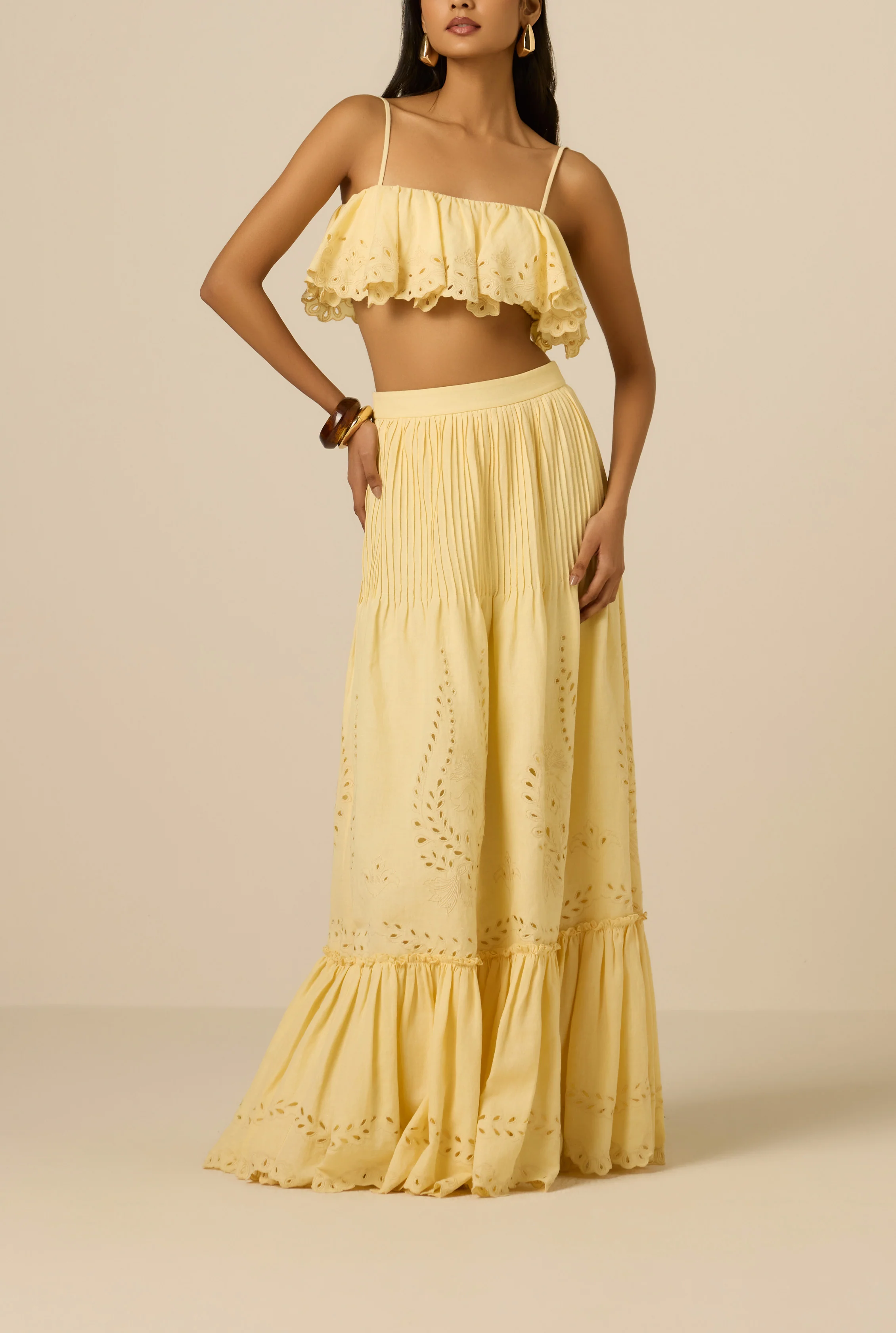 Kori Yellow Ruffle Bustier - Image 3