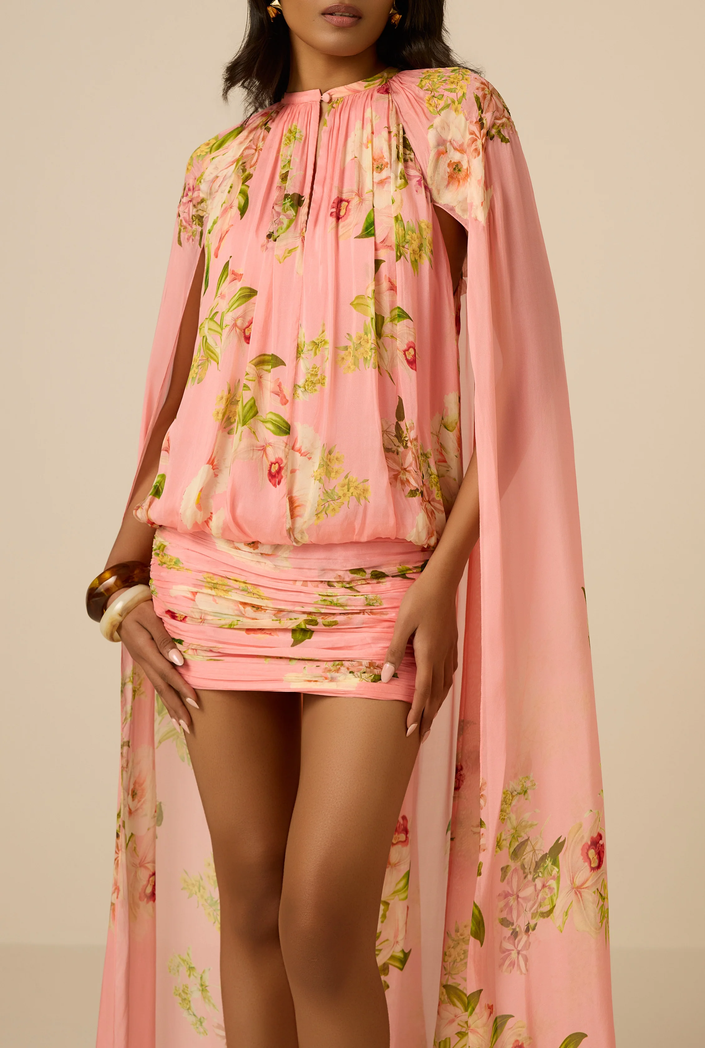 Lena Cape Mini Dress - Image 2