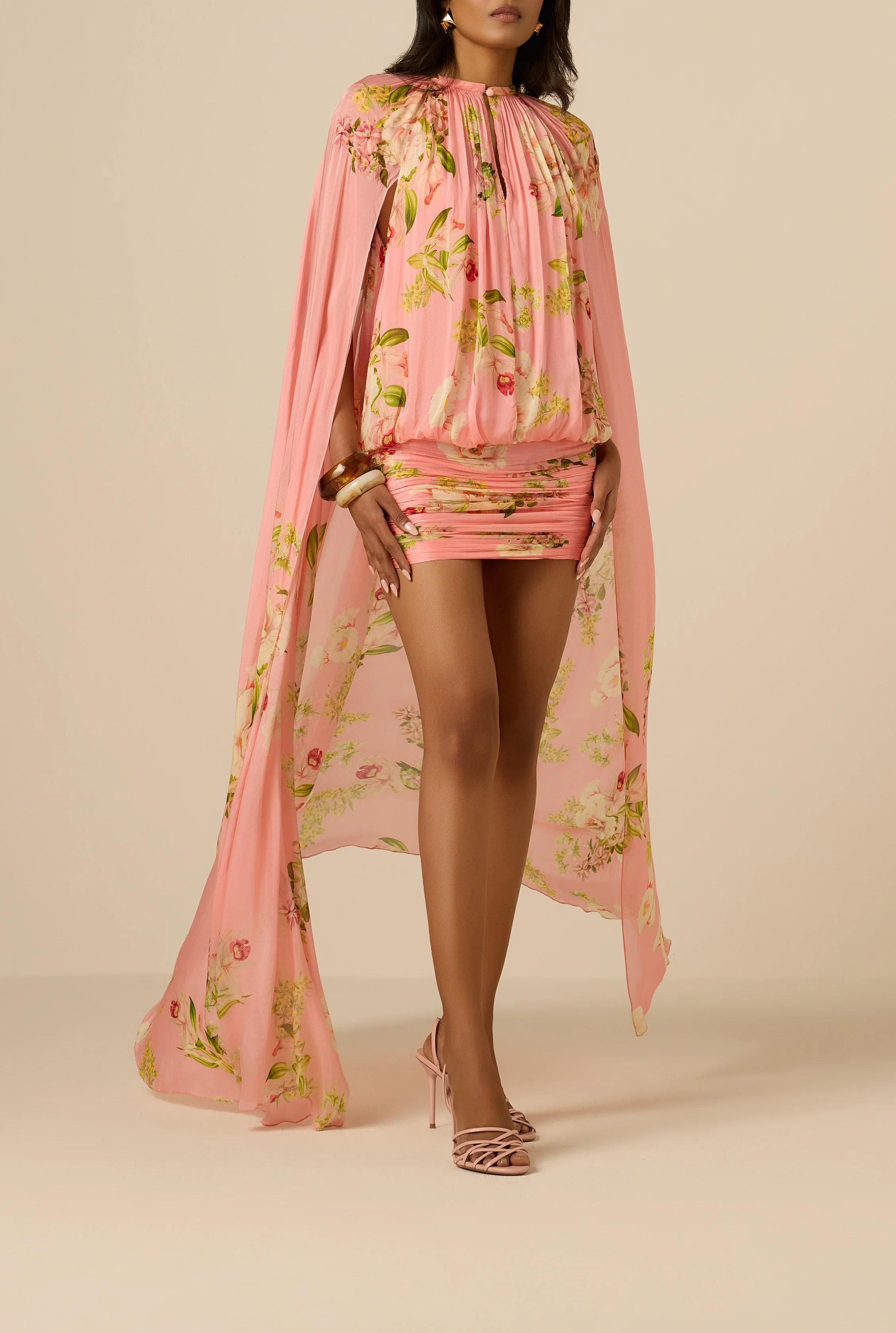 Lena Cape Mini Dress - Image 3