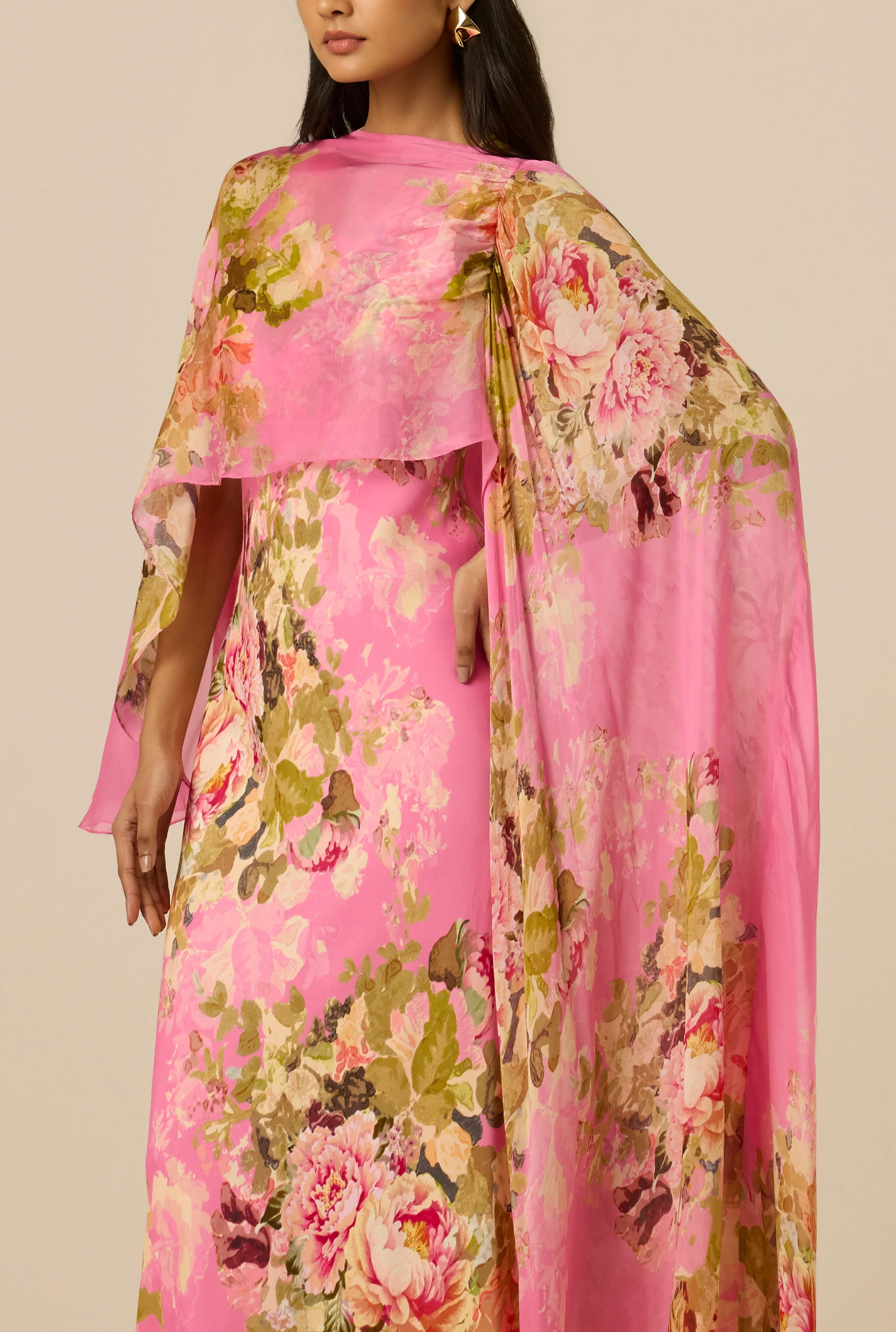 Saro Ruched Cape