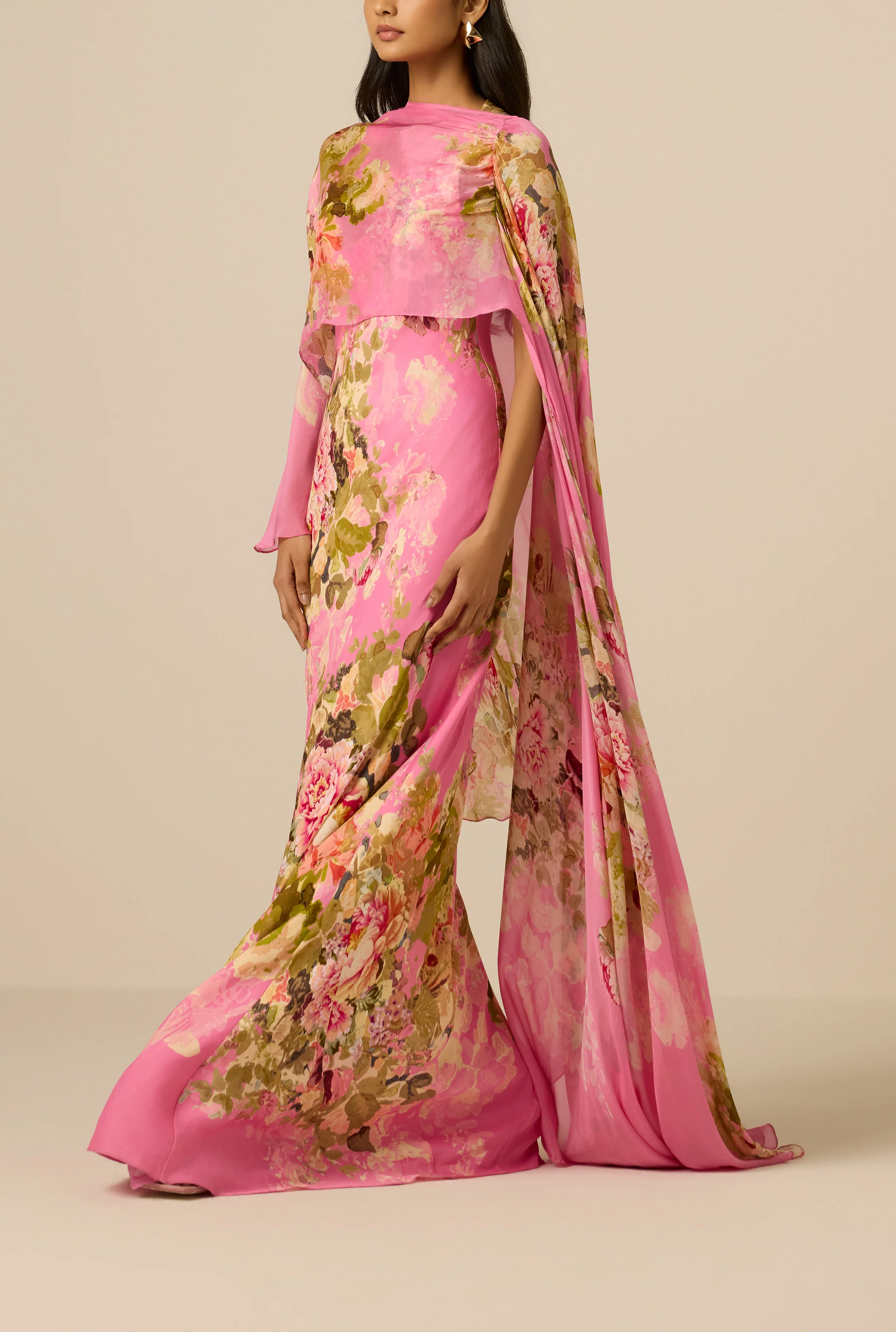 Saro Ruched Cape - Image 3
