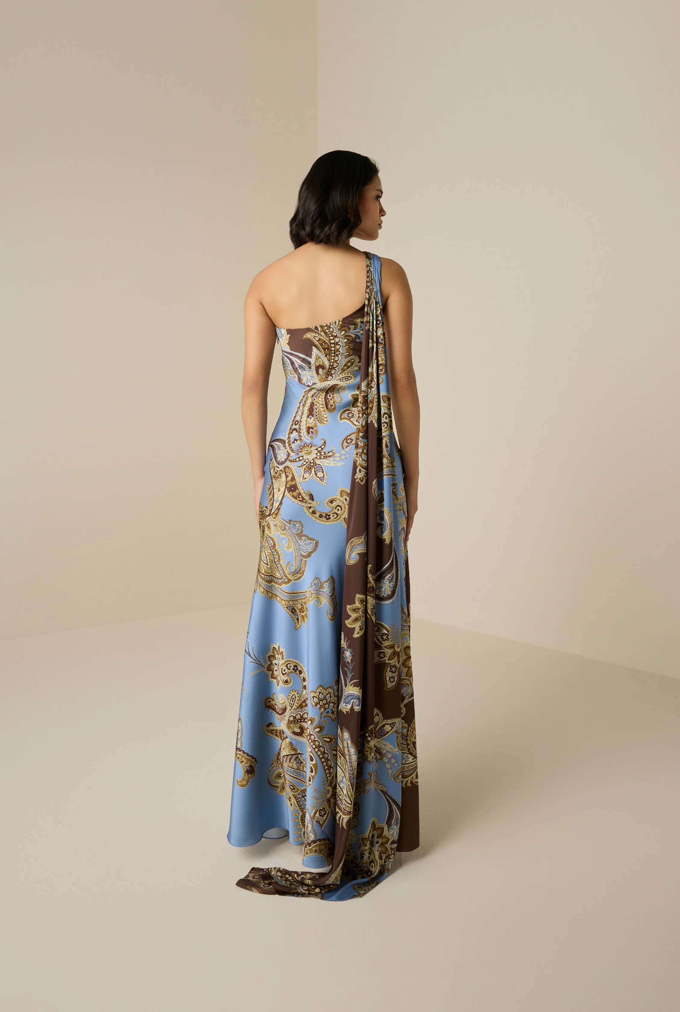 Saya One Shoulder Long Dress - Image 5