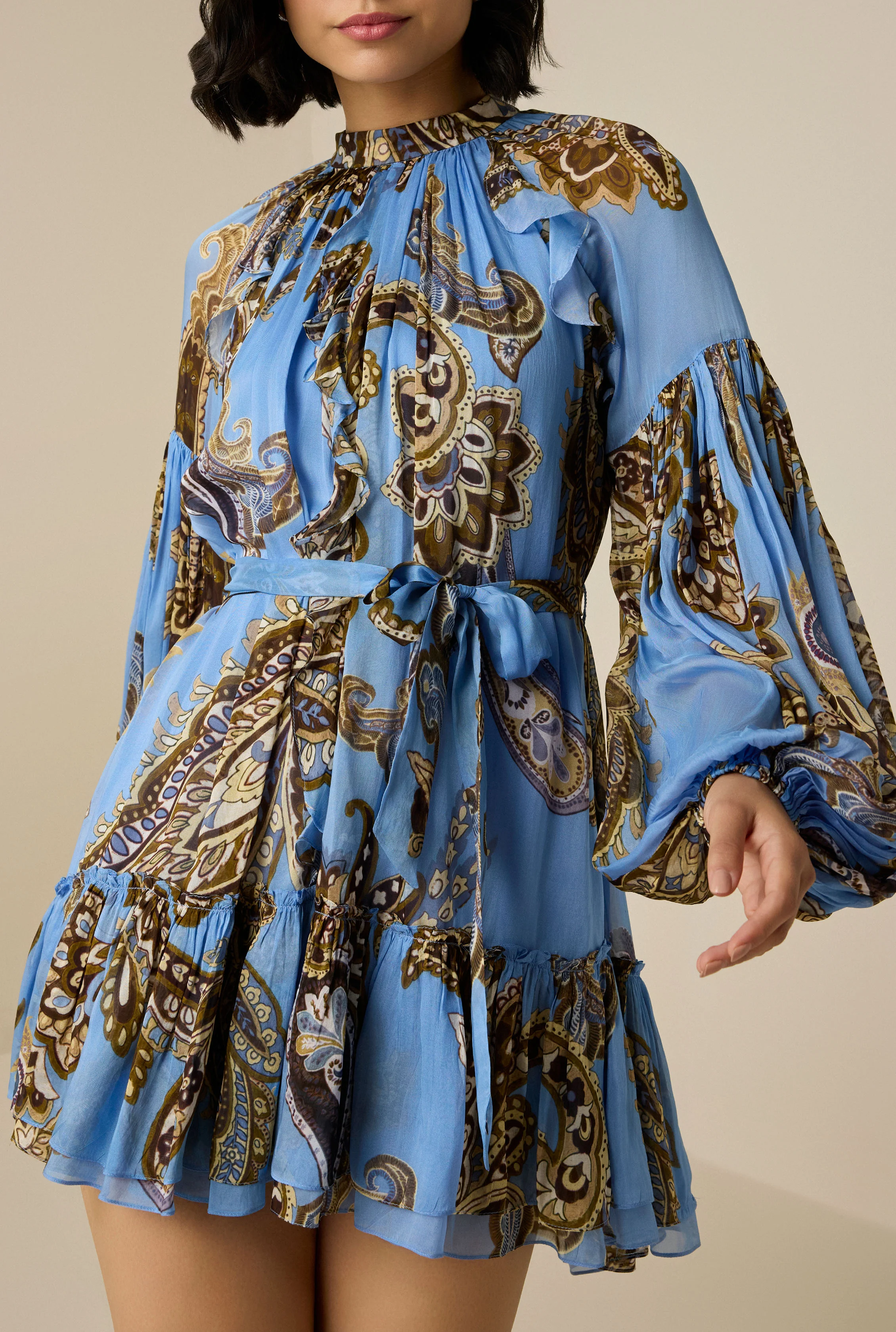 Saya Ruffle Short Dress - Image 3