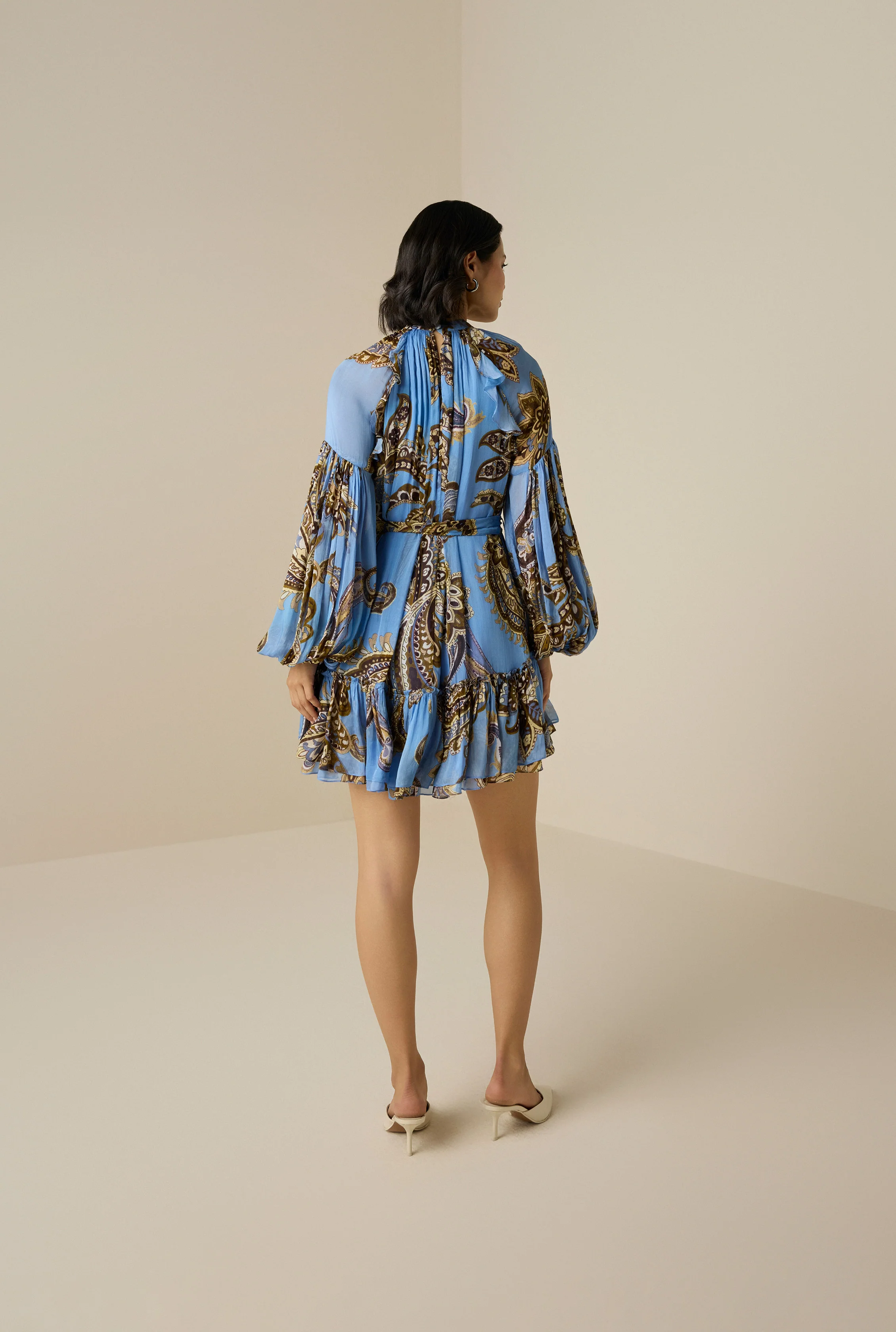 Saya Ruffle Short Dress - Image 5